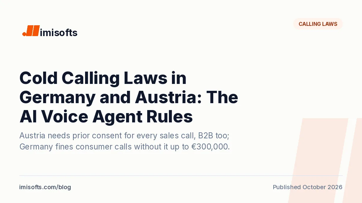 Cold calling laws in Germany and Austria: presumed consent for B2B calls, the automatic calling machine rule for AI voice agents, and the fines