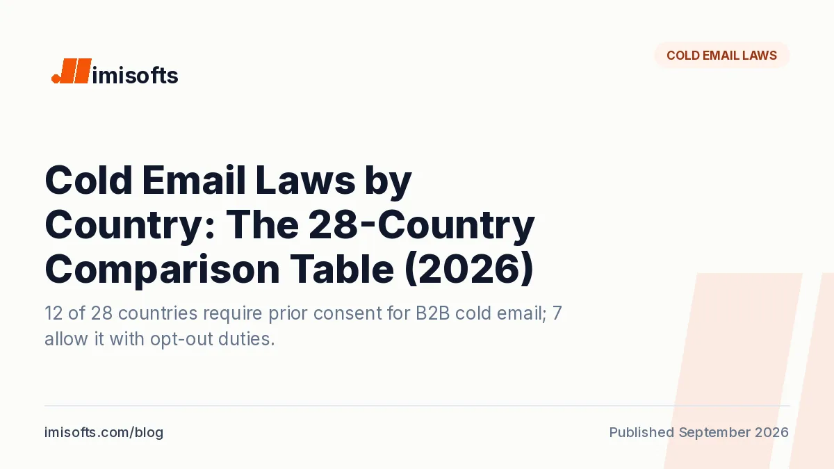 Cold email laws by country: the 28-country comparison table