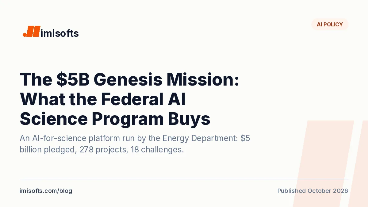 The Genesis Mission explained: the November 2025 executive order, the $5 billion in federal commitments, the 278 projects and 18 national science challenges