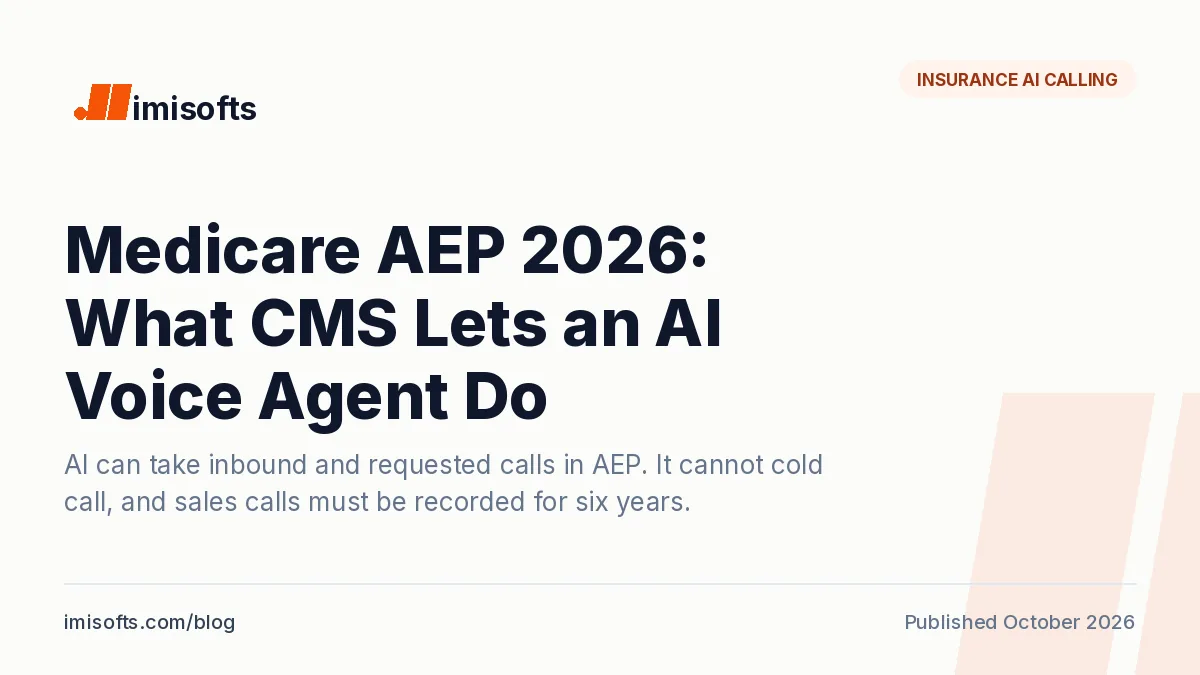 Medicare AEP 2026 and AI calling: what CMS marketing rules and the TCPA let an AI voice agent do for insurance agencies