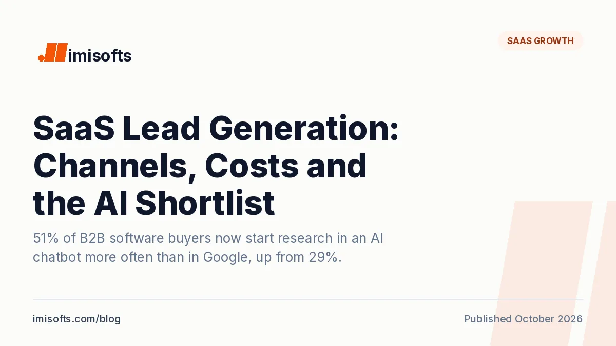 SaaS lead generation: where software buyers research, the three-layer plan and what each channel costs