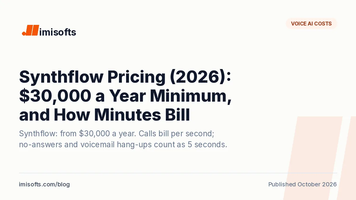 Synthflow pricing explained: the $30,000 annual Enterprise minimum, per-second billing rules, the end of reselling and comparisons with Vapi and Retell